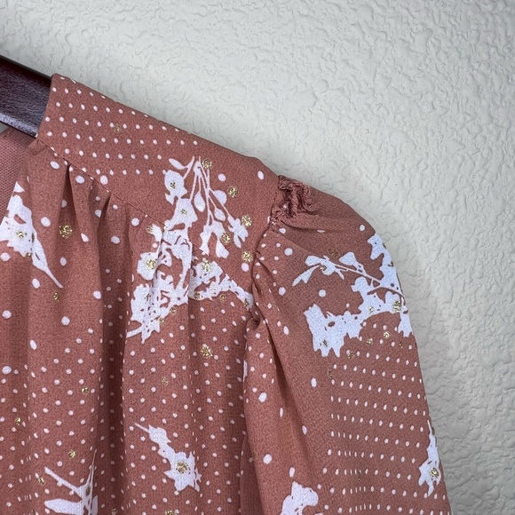 Entro size L dusty pink ruffly dress - Picture 9 of 11